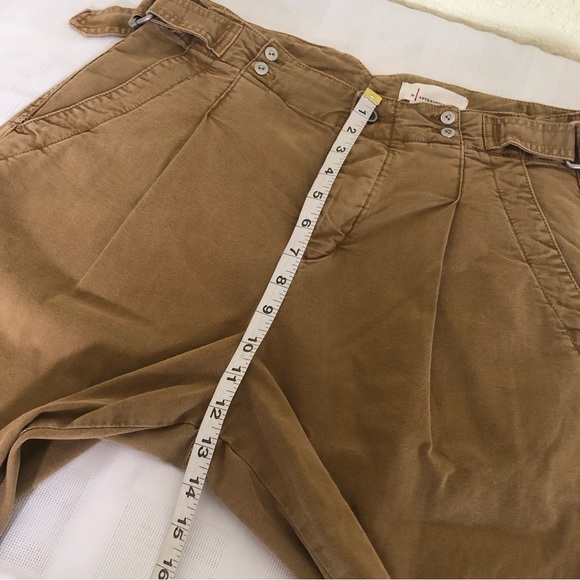 Anthropologie Khaki/Tan Wide-Leg Crop Cargo Pants High-Waisted Women’s Size 29 - Picture 10 of 16